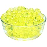 LOVOUS 3000 Pcs Water Beads, Crystal Soil Water Bead Gel, Wedding Decoration Vase Filler - Furniture Decorative Vase Filler, All Occasion Table Centerpiece Decorations (Lemon Yellow)
