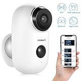 RUNACC 100% Wireless Security Camera Rechargeable Battery with 6000mAh HD Video Monitor IP65 Waterpoof Perfect for Home Security/Outdoor