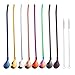 Do Buy 8 PCS Spoon Straws Drinking Spoon for Frozen Drink, Milkshake, Smoothies, Ice Cream Sundaes with 2 Cleaner