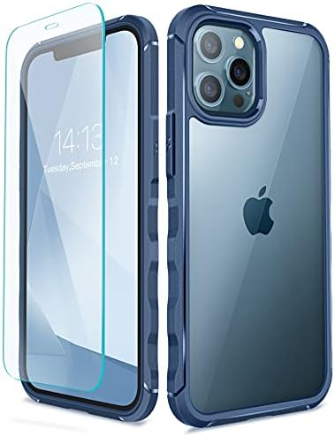 MOBOSI Compatible with iPhone 12 Pro Max Case, Slim Thin Grip Clear Rugged Protective Phone Case, Military Grade Drop Protection Shockproof Tough Cover 6.7 Inch 2020, Blue MOBOSI Compatible with iPhone 12 Pro Max Case, Slim Thin Grip Clear Rugged Protective Phone Case, Military Grade Drop Protection Shockproof Tough Cover 6.7 Inch 2020, Blue
