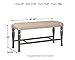 Signature Design by Ashley Audberry Counter Height Dining Room Bench, Tan