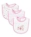 Spasilk Baby Newborn 3 Pack Teething Bib, Pink Flower, One Size