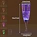 Signstek 6 Set LED Light Wine Flute Light Up Liquid Activated Champagne Glasses