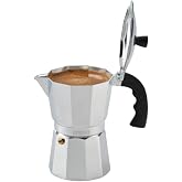 Imusa USA Aluminum Stovetop 6-cup Espresso Maker (B120-43V), Silver | Ideal for Brewing Espresso
