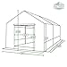 King Canopy Greenhouse 10-Feet by 10-Feet, 1 3/8-Inch Steel Frame, 6-Leg, Opaque, GH1010