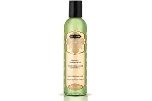 Kama Sutra Naturals Vanilla Sandalwood Massage Oil, Scented Body Oil From Soy, Grape Seed & Almond, Massage Oils for Massage 