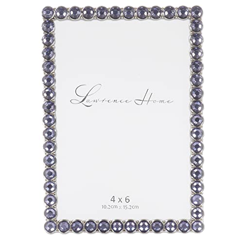 Lawrence Frames 4x6 Silver Metal Sparkle Frame - Midnight Blue