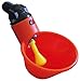 (5) ORANGE AUTOMATIC WATERER DRINKER CUPS & 1/2