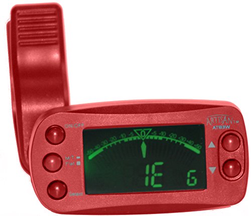 Artisan Metronome Tuner Clip on w/ Guitar, Bass, Cello, Viola, Violin, Mandolin, Ukulele, Banjo, Piano & Chromatic Modes. Best Instrument Tuner. 8 Rhythms, Loud Audible Beats up to 100dB: 30 - 250 bpm