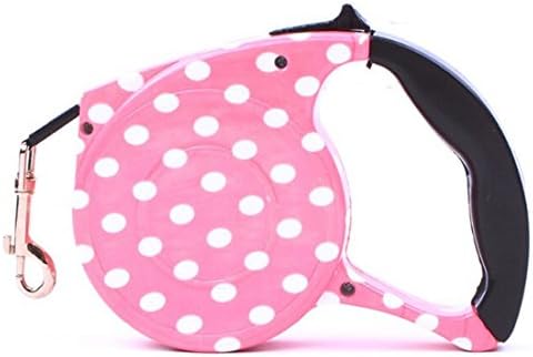 Retractable Dog Leash With Durable, Adjustable 16ft Dog Retractable Leash Best Pet Leash Dog Lead (Pink)