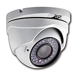 HDView 2.4MP 4-in-1 HD (TVI/AHD/CVI/960H) 1080P Outdoor SONY Sensor 2.8-12mm Vari Focal Lens Turbo Platinum Dome Camera Eyeball White