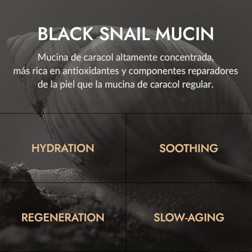 [Mizon] Crema a la Baba de Caracol Negro (75ml) Crema Premium; Tratamiento anti-envejecimiento; Cosmético coreano con extractos de plantas y baba de caracol negro (All in One Black Snail Cream)
