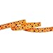 Halloween Thin Orange Grosgrains Ribbon Spiders Web Printed 3/8