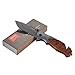 Jeslon Spring Assisted Opening Tactical Folding Pocket Knife, Wood Handle 440C 57HRC Blade Good for Camping Survival and outdoor Activities.