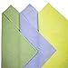 POLYTE Microfiber Cleaning Towel Ultrasonic Cut Edgeless (16x16, 24 Pack, Premium, Light Blue,Green,Yellow)
