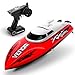 USA Toyz Remote Control Boat for Pools & Lakes – Udi001 Venom Fast RC Boat for Kids & Adults, Self Righting Remote Controlled Boat W/Extra Battery (Red)