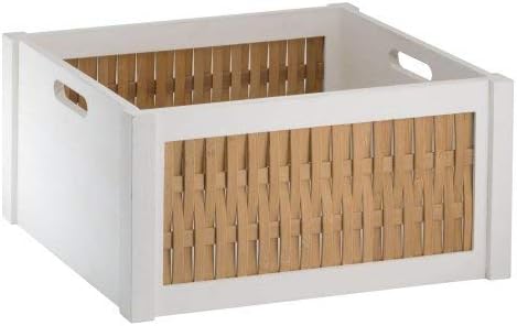 Renoir - Set 4 Caja Botellero de Madera - Caja de Regalo - Blanco/Bambú: Amazon.es: Hogar