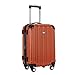 Travelers Club Madison Hardside Expandable Luggage with Cup/Phone Holder, Orange, Carry-On 20-Inch