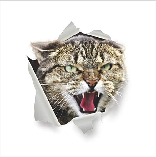 Zipei Smashed Cat Bathroom Wall Sticker Toilet Seat Decal Refrigerator Decoration Animal Decals Art Sticker Wall Poster F