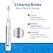 Sonic Electric Toothbrush with UV Sanitizer charging case,Rechargeable Power Electric Toothbrush 3 Brushing Modes with Memory Function, 2 Mins timer,3 Brush Heads,IPX7 Waterproof