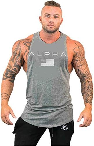 HOTCATMens Bodybuilding Muscle Vest Tank Top Stringer Gym Sport and Casual Wear Sleeveless