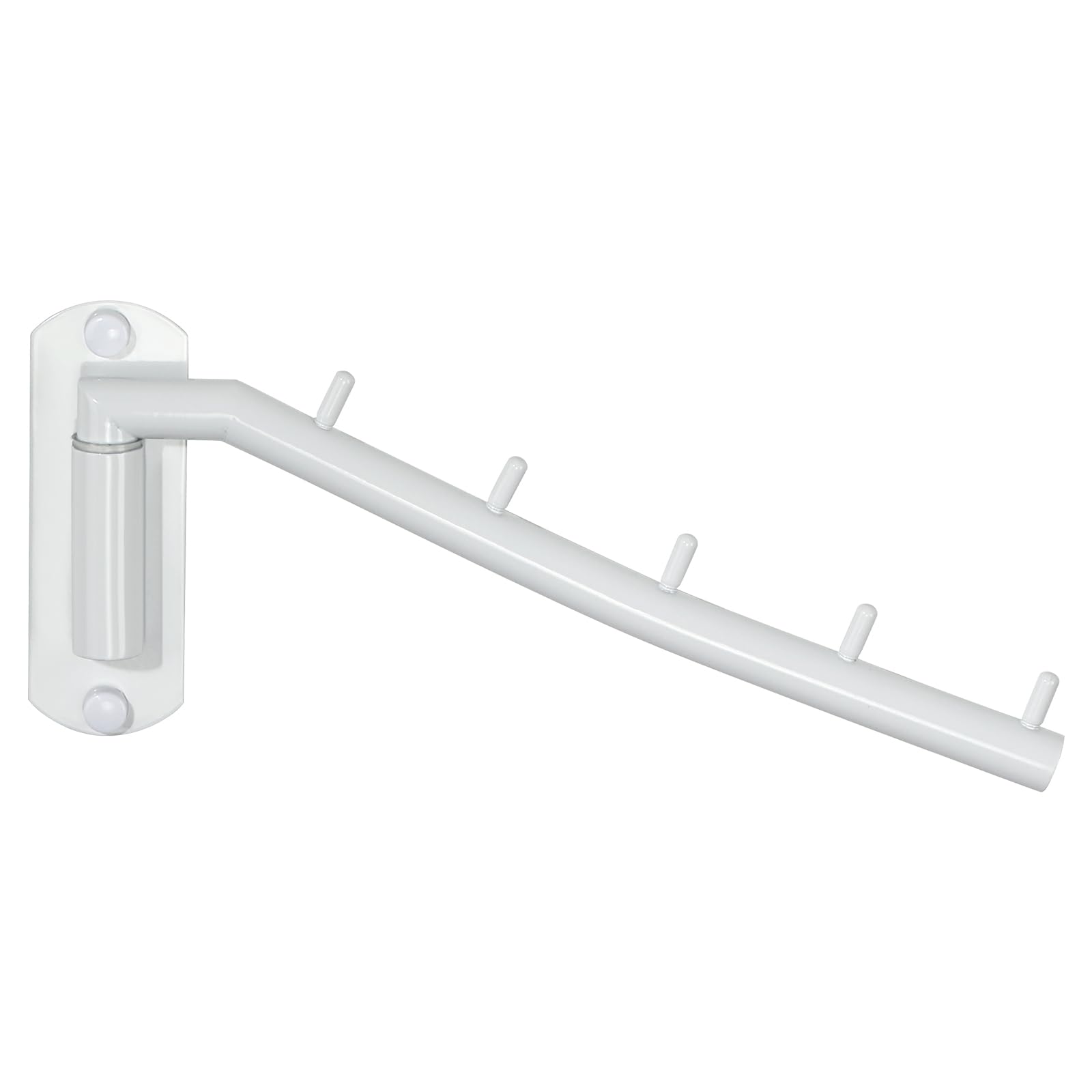 Photo 1 of Alise Swing Clothes Hanger Rack,Garment Racks Wall Mount Clothes Bar-Hanger Holder Hooks Heavy Duty Folding Drying Rack Space Saving Clothing Hanging System Closet Storage Organizer,White