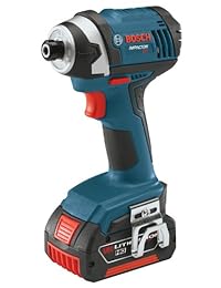 Bosch ids181 01 Batería de iones de litio (1 4 Hex Impact Driver Compacto con 2 baterías de iones de litio 4.0-ah de alta capacidad