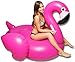 Captain Floaty Giant Inflatable Flamingo Pool Float, Swim Raft Floatie Lounger - Over 6' Huge