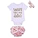 3 Pcs Newborn Baby Girls Romper Bodysuit + Bow-knot Floral Bloomer + Headband Outfits Set(0-3M, White With Shorts)