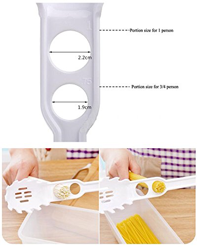 Pasta Spoon Spaghetti Server -Pasta Fork Ladle with portion measurement