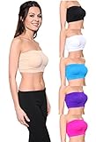 6 Pack: Women's Seamless Stretchy Bandeau Bras