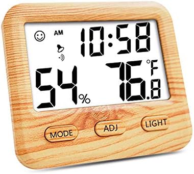 Basstop 湿度計 デジタル温湿度計 輸入 室内温度計湿度計 最高最低温湿度値表示