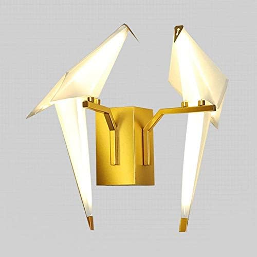 ウォールライトled折り紙 クレーンゴールドバード16wダブルフレームモダンウォールライトリビングルームレストランラウンジバーカフェベッドルームデコレーションウォールランプ 2個 Modernzeg Hu