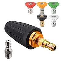 Jansamn 3000PSI Pressure Washer Turbo Nozzle Spray Tip 360° Rotating 1/4