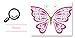 Kappier Pink Butterflies with Flowers and Petals Peel & Stick Wall Decals