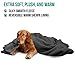 PetAmi Dog Blanket for Bed, XL Pet Blanket Large Dogs, Fleece Furniture Couch Cover Protector Sofa Car Crate Kennel, Soft Sherpa Cat Throw Plush Reversible Washable, Twin 60x80 Solid Dark Gray