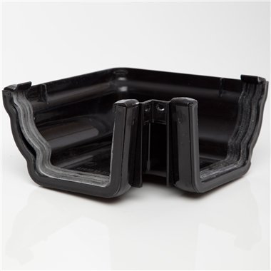Polypipe Sovereign 90 DEG External Angle RH703b Black 117x75 High Capacity Ogee System