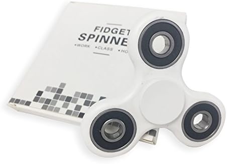 Spinner Fidget Toy With Ceramic Hybrid Bearing Relieves Your Anxiety Boredom Hand Spinner for Kids &amp; Adults (White)