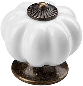 Sotech 10 x Möbelknopf ANNA Ø 39 mm weiß mit brüniertem Sockel