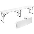 New Home Era 6 feet Plastic Folding Bench - Portable Bench Used for Indoor, Outdoor, Picnic, Party, Camping, Dining Seat, Garden Soccer Multipurpose Entertaining Activities, White (1, 6 Feet)
