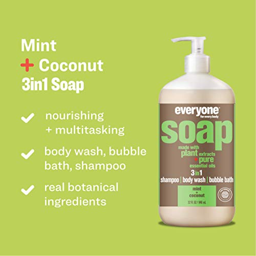 Everyone 3in1 Soap Shampoo, Body Wash, and Bubble Bath, Mint and