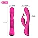 Soft Silicone Waterproof Rechargeable Rabbit Vibrator Dildo Sex Toy for Women, Oopsix Personal Massagers G Spot Vibrator Adult Toys for Couples with 9 Speed Vibration Led Lights