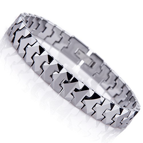 Puzzle Pieces Style Mens Link Bracelet