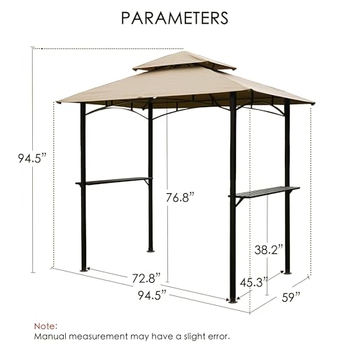 Kozyard Andra 8' x 5' BBQ Grill Gazebo Review: Soft-Top Canopy with LED Lights image 32
