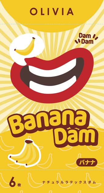 Olivia Banana Scent 6's Pack Latex Dental Dam