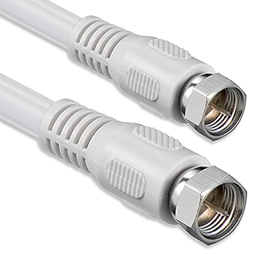 1aTTack Coaxial Connection Cable Antenna Cable Sat Cable F-Connector Coaxial Male to Coaxial Female Double-Shielded / Triple Shielded / Quadruple Shielded / 75 db / 85 db / 100 db / 110 db / 120 db / 125 db SAT weiß F-F 85db 7,5 Meter