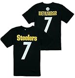 Pittsburgh Steelers NFL Big Boys Ben Roethlisberger # 7 Player Shirt - Black