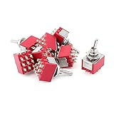 AC 250V/2A 125V/5A 3PDT ON-ON 2 Positions 9 Pins Toggle Switch 8 Pcs