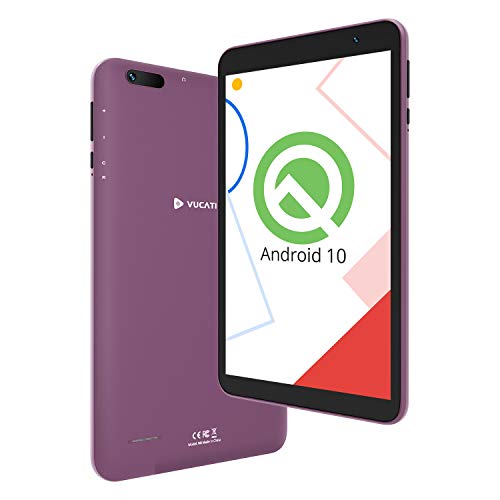 Tablet 8-Inch Android 10.0 Wi-Fi - VUCATIMES N8 Tablets 32GB ROM Quad-Core Dual Camera Processor IPS HD Display Bluetooth 4.2, Purple