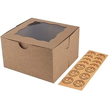 Amazon.com: Bakerlyx Technilyx Bakery boxes with window(25 ...